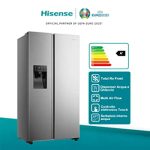 Hisense RS650N4AC1 – Frigorífico Side By Side; Total No Frost con ventilación Multi Air Flow; Clase A+; Dispensador de hielo y agua; 499 litros de capacidad; acabado inoxidable – Image 2