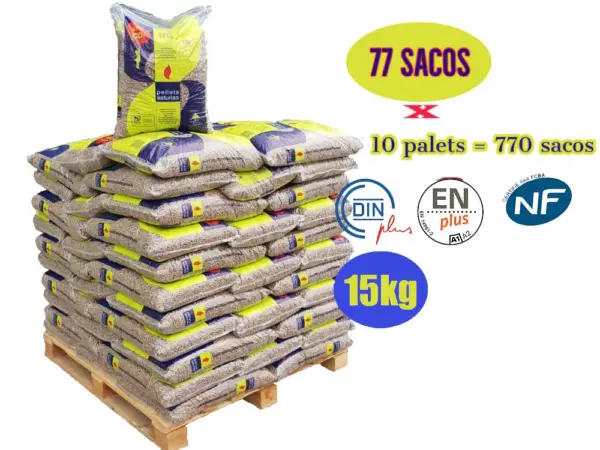 Pellet Asturias -10 Palets de 770 SACOS de 15 kg